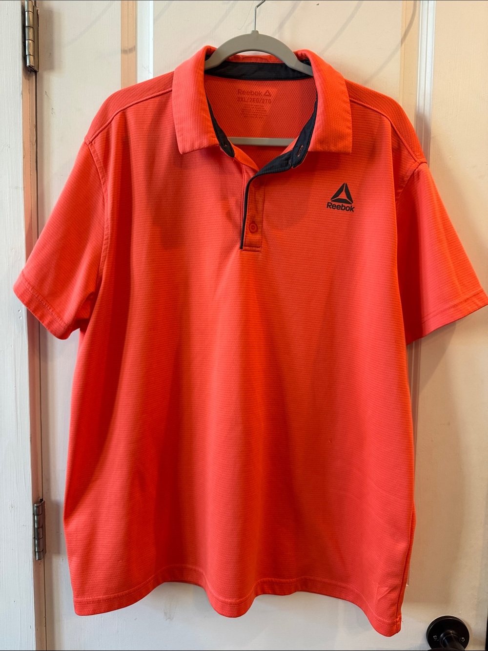 Reebok Big Men's Performance Ace Polo Shirt Hot Coral
